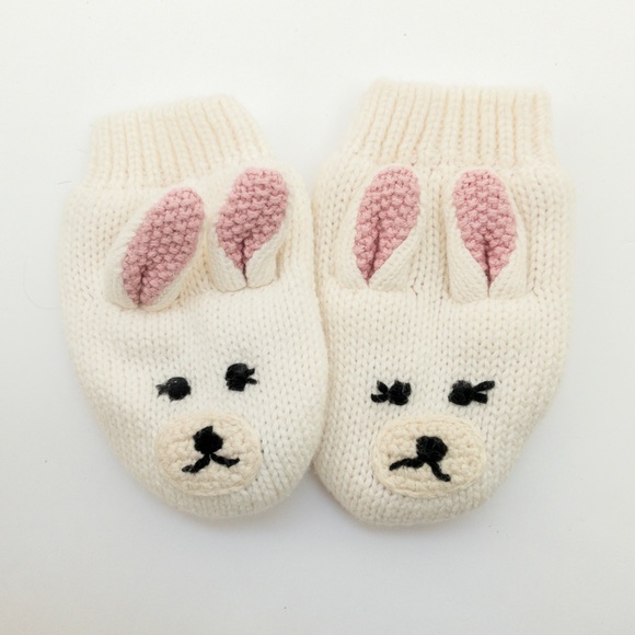 Gap Bunny 6-12 month Mittens - Picture 1 of 1